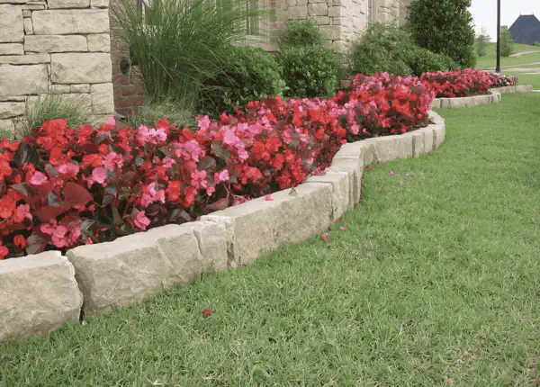 Landscaping garden bed around home by Oklahoma City's best landscaping company Freeman's Landscaping